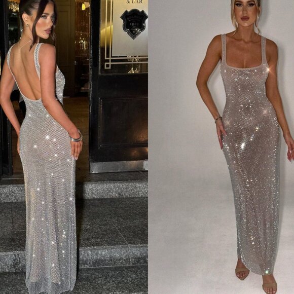 Petra Maxi Dress - Silver - Picture 3 of 5